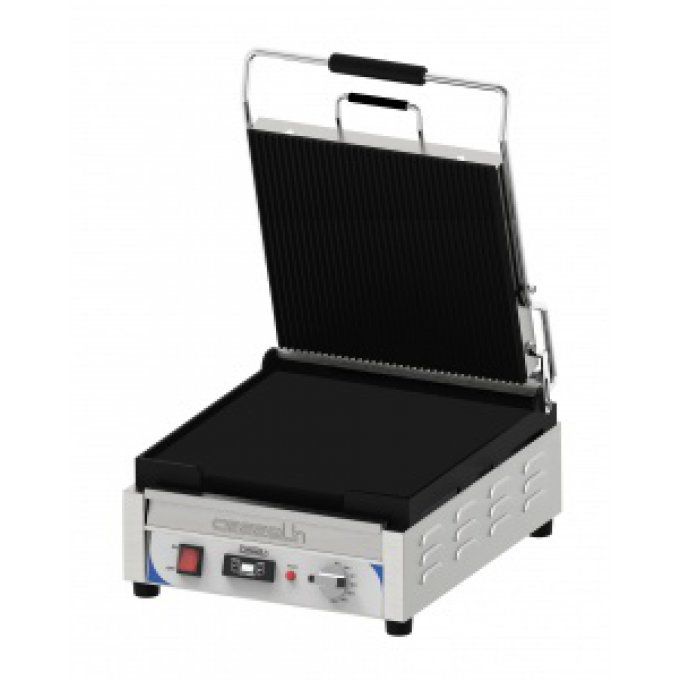 Grill Panini XL premium rainurée - lisse avec minuteur