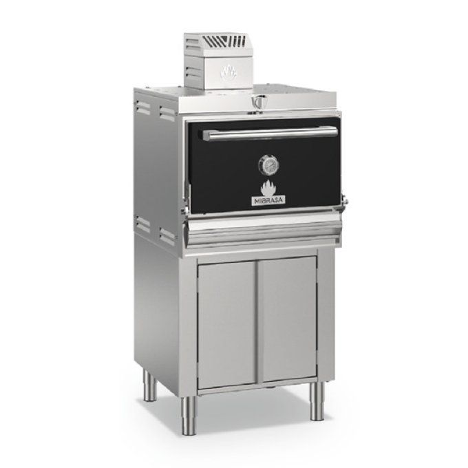 Four à charbon sur armoire chaude pour 110-130 couverts avec étagère chauffée VIRTUS HMBABSB110