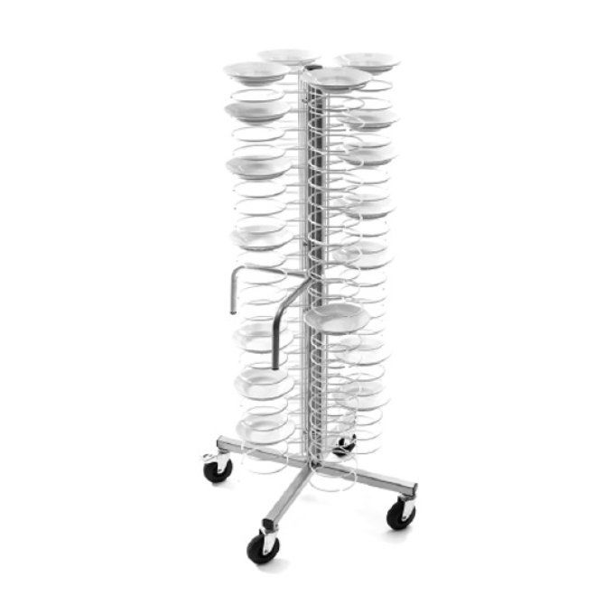 Colonne porte-assiettes sur roues, capacité 96 assiettes ø 180-230 mm VIRTUS IFA0011