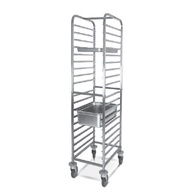 Chariot pour bacs GN, 17x GN 1/1, h=65 mm, VIRTUS IFA0051