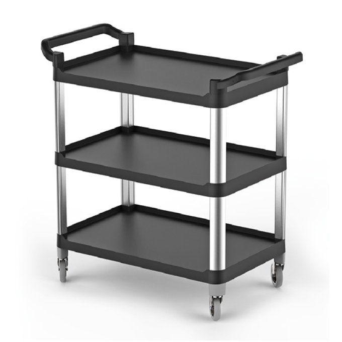 Chariot multiservice en plastique avec 3 niveaux, 520x960 mm VIRTUS IFI0034