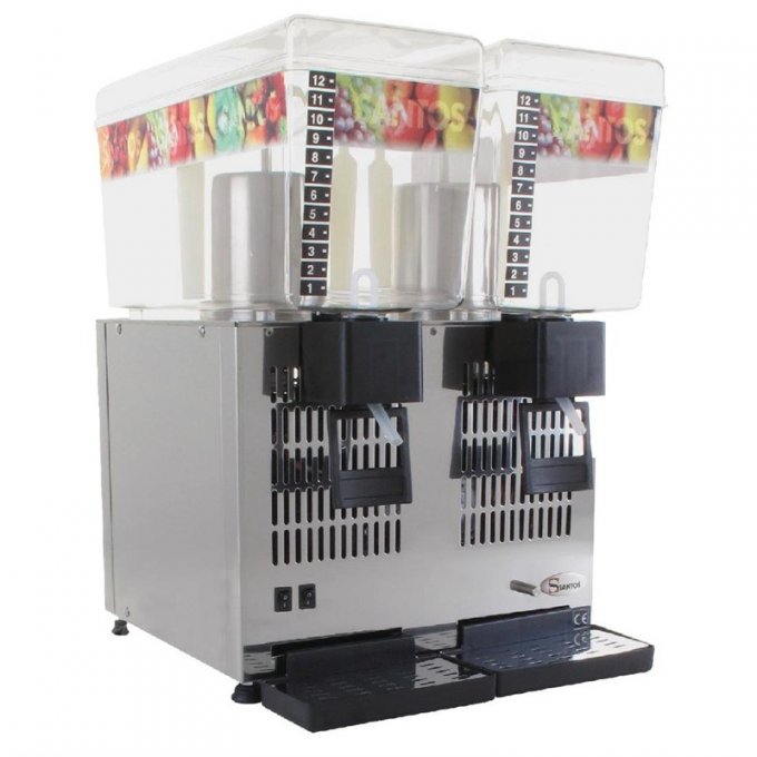 Double distributeur de boissons réfrigérées Santos, 2x12L, 230v, 260w