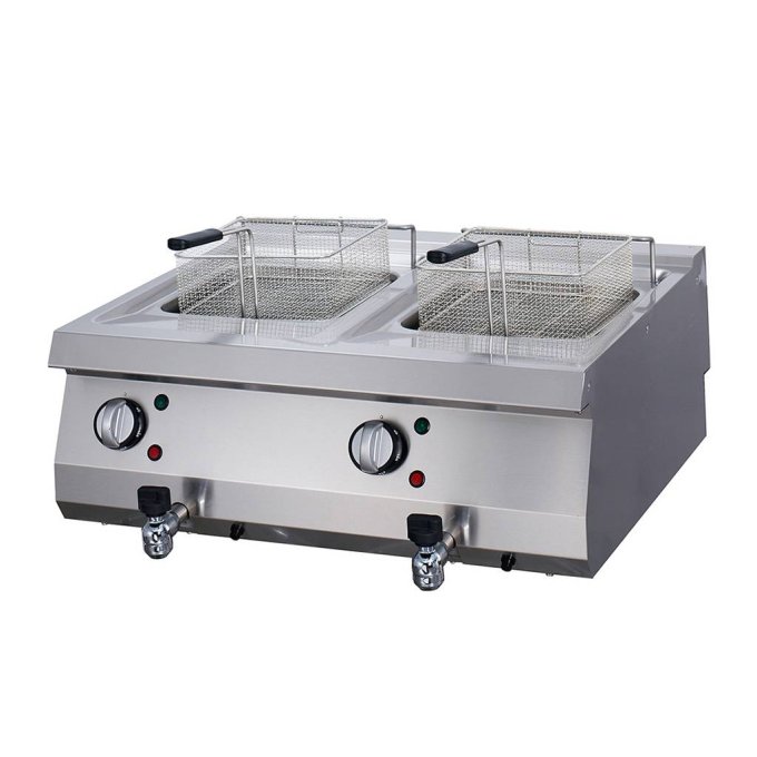 Heavy Duty friteuse 2x12 L (unité double) prof 70 cm, électrique Maxima 09394999