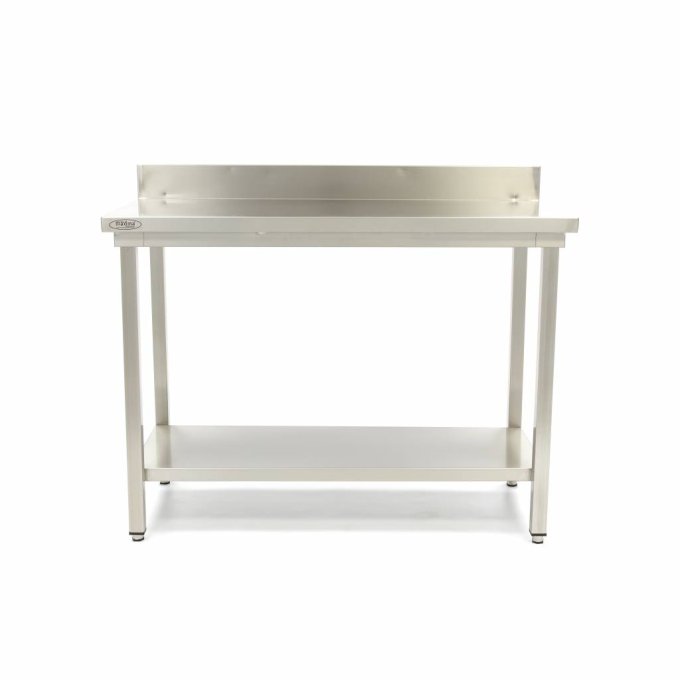 Table en acier inox 60x70cm hauteur réglable - avec dosseret Maxima 09364024