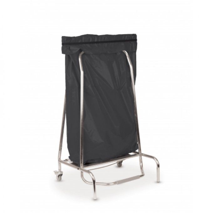 Porte sac poubelle inox 110 L