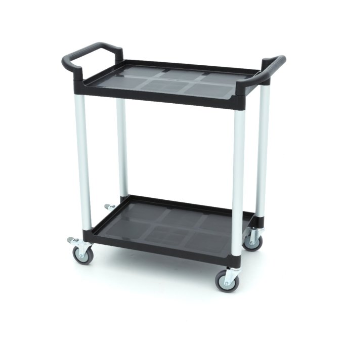 Chariot de service - 2 étagères en plastique -Maxima 09507003