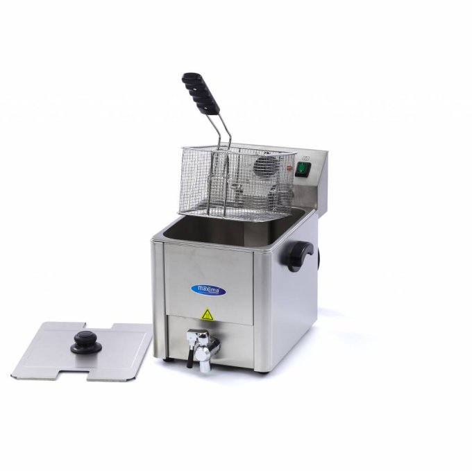 Friteuse 8L 1 panier avec robinet de vidange Maxima 09300415