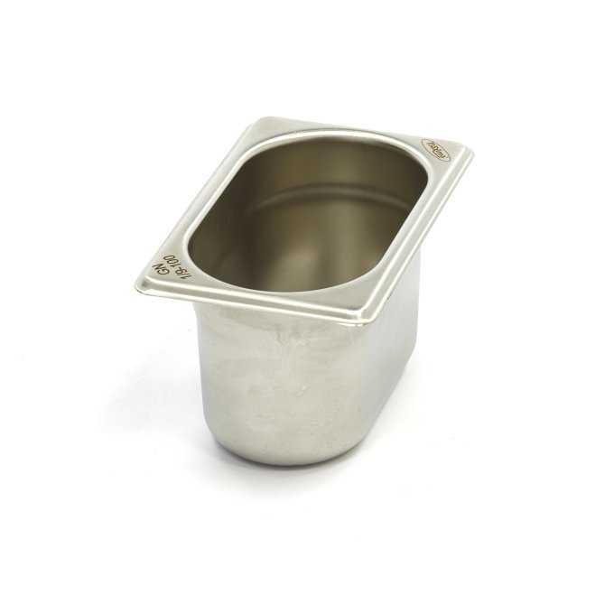 Récipient gastronorm - 1/9 GN - profondeur 10 cm - acier inoxydable