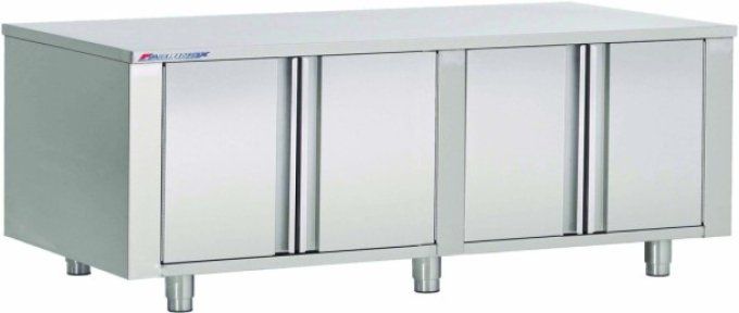 Table armoire centrale portes battantes Inox AISI 430