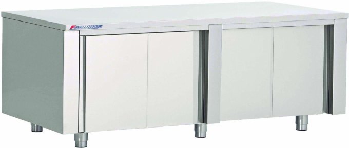 Table armoire centrale portes coulissantes Inox AISI 430 