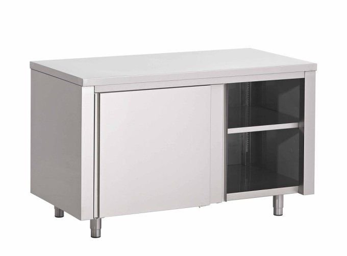 Table armoire centrale portes coulissantes Inox AISI 430 