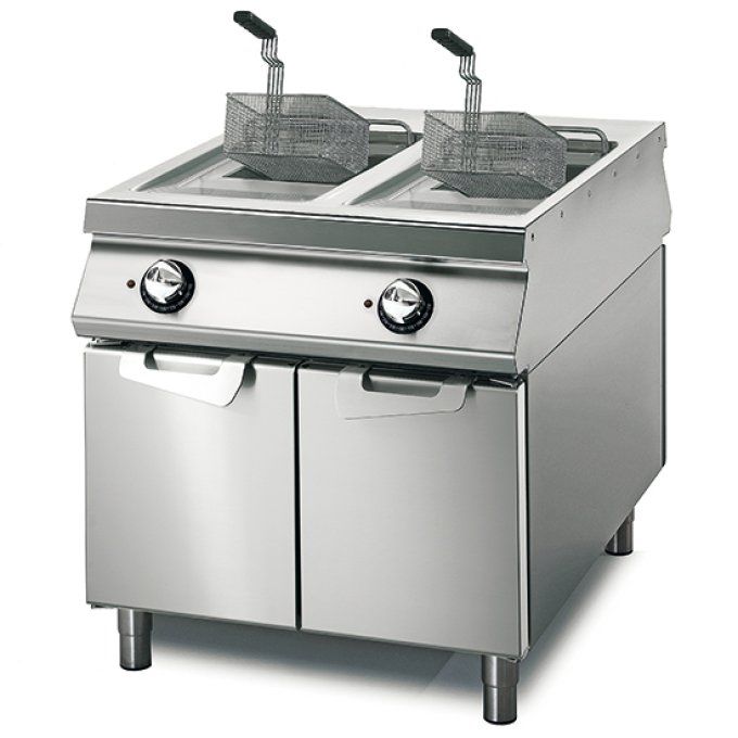Friteuse élect. 13+13 L sur coffre + portes VIRTUS VS11080FRE13