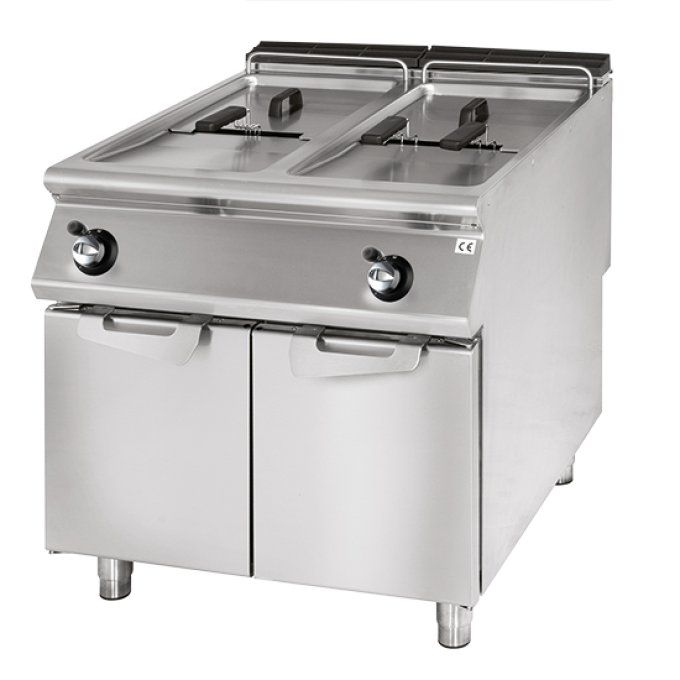  Friteuse à gaz, capacité 2x 13 litres VIRTUS VS7080FRGS13